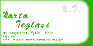 marta teglasi business card